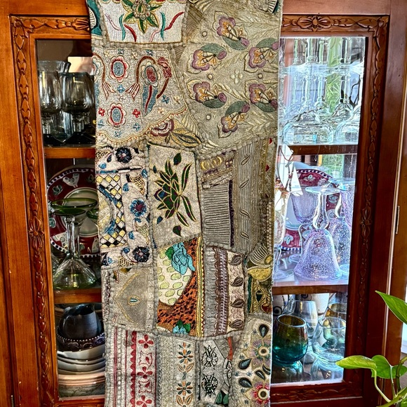 Handmade Other - Vintage Patchwork India handmade beaded table runner